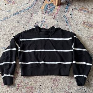 Lululemon Black and White Striped Women's Sweatshirt